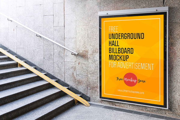 Underground Hall Billboard Mockup
