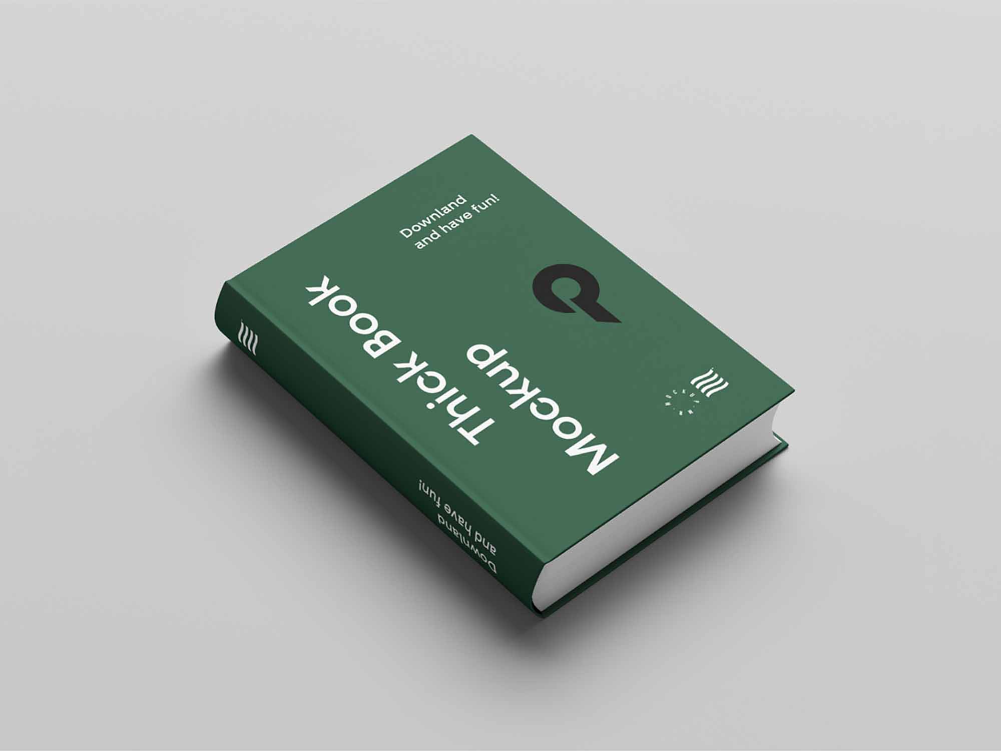 Angled Hard Cover Book Mockup