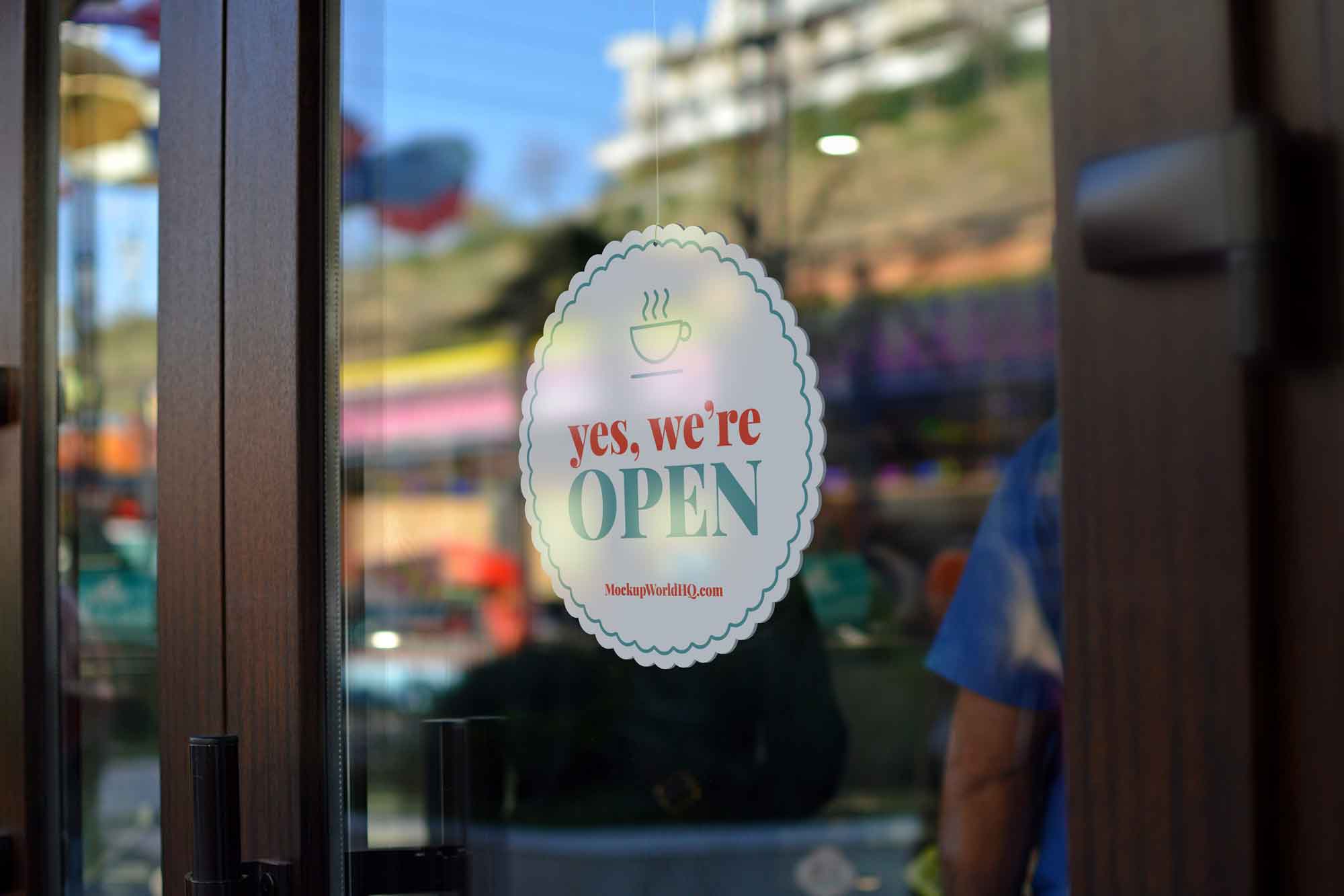 Glass Door Signage Mockup