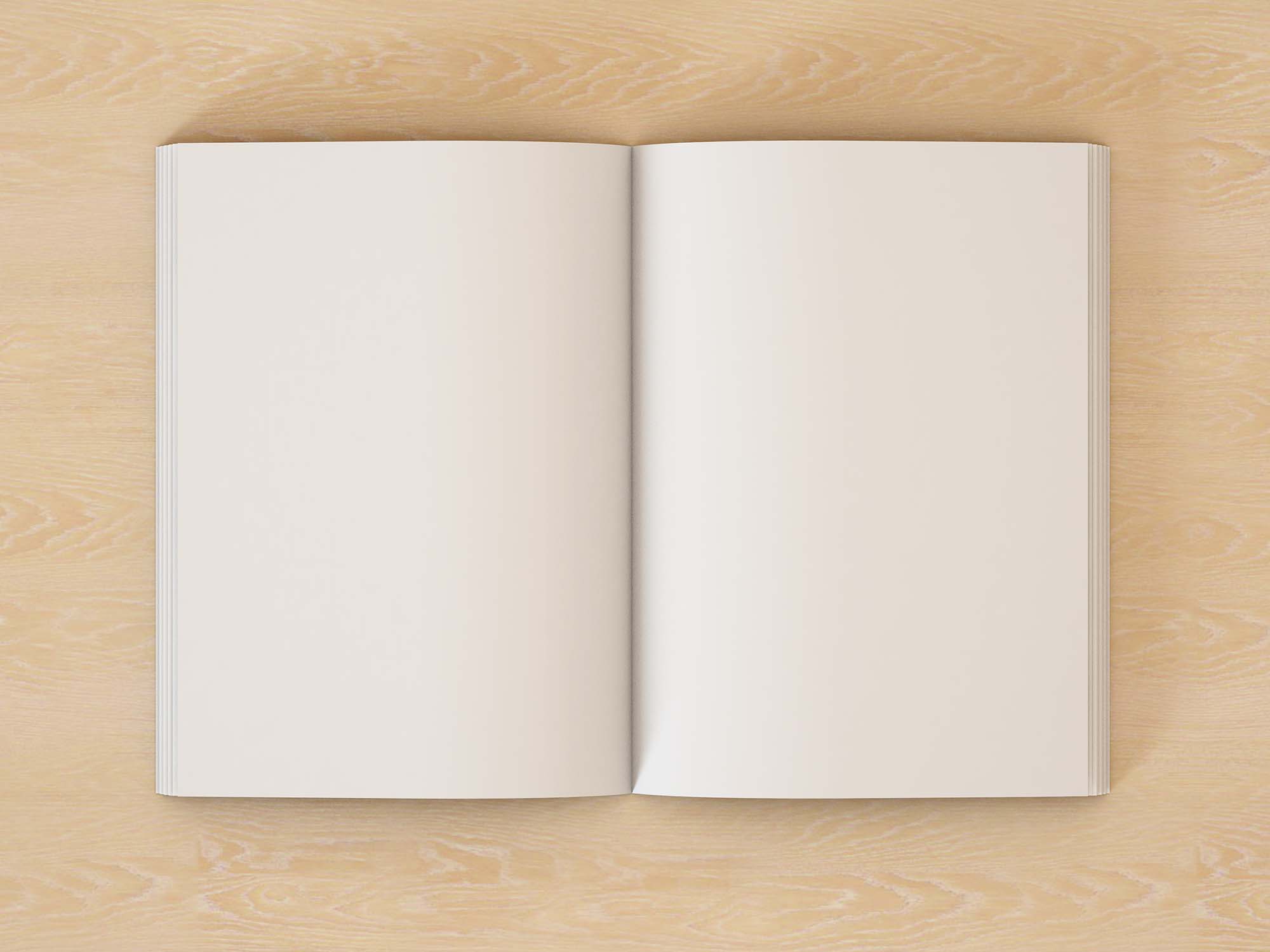 Open Book Pages Mockup