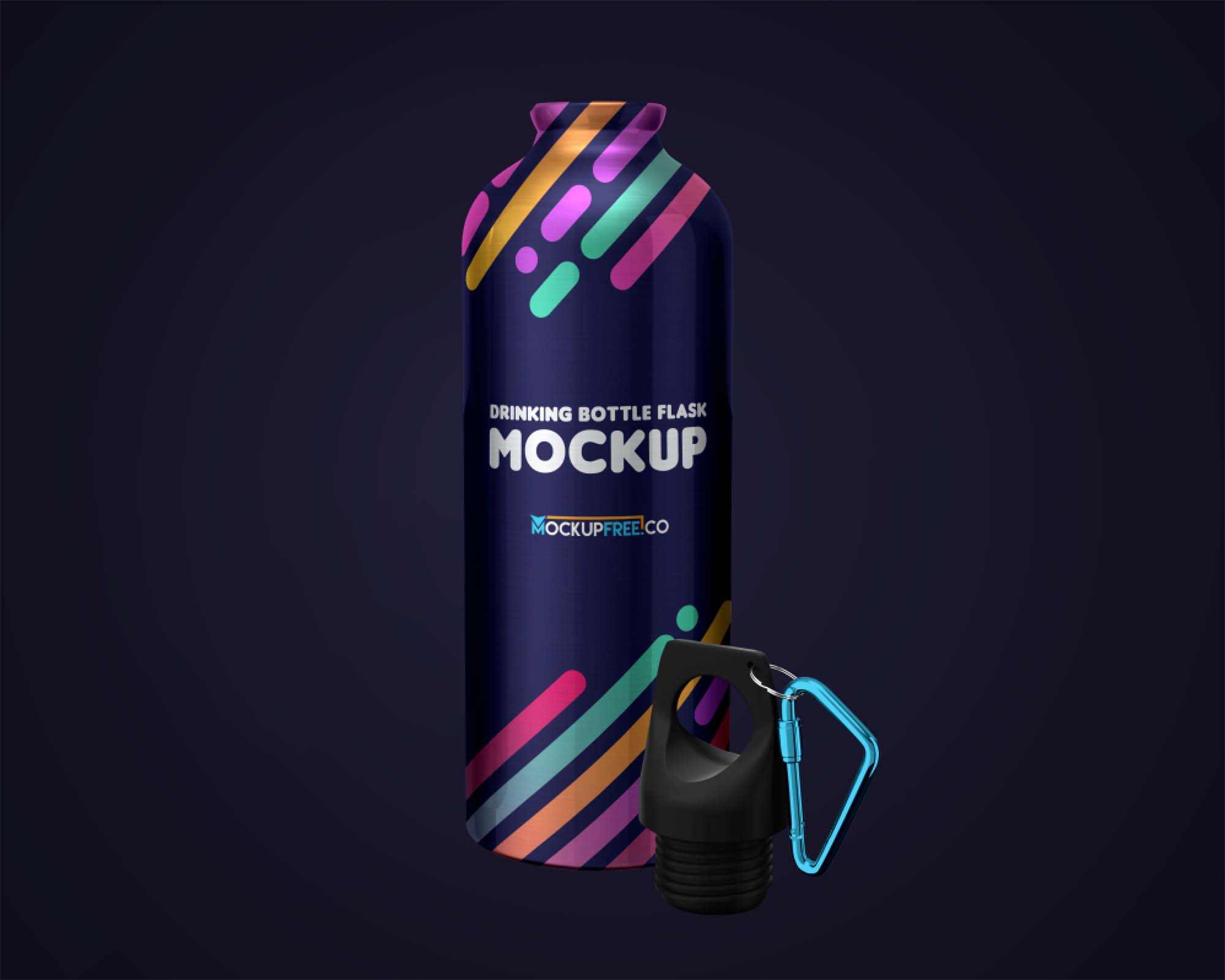 Download Flask Water Bottle PSD Mockup (Free) by Mockup Free