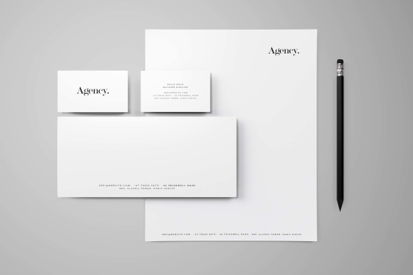 New Stationary with Shadow Mockup
