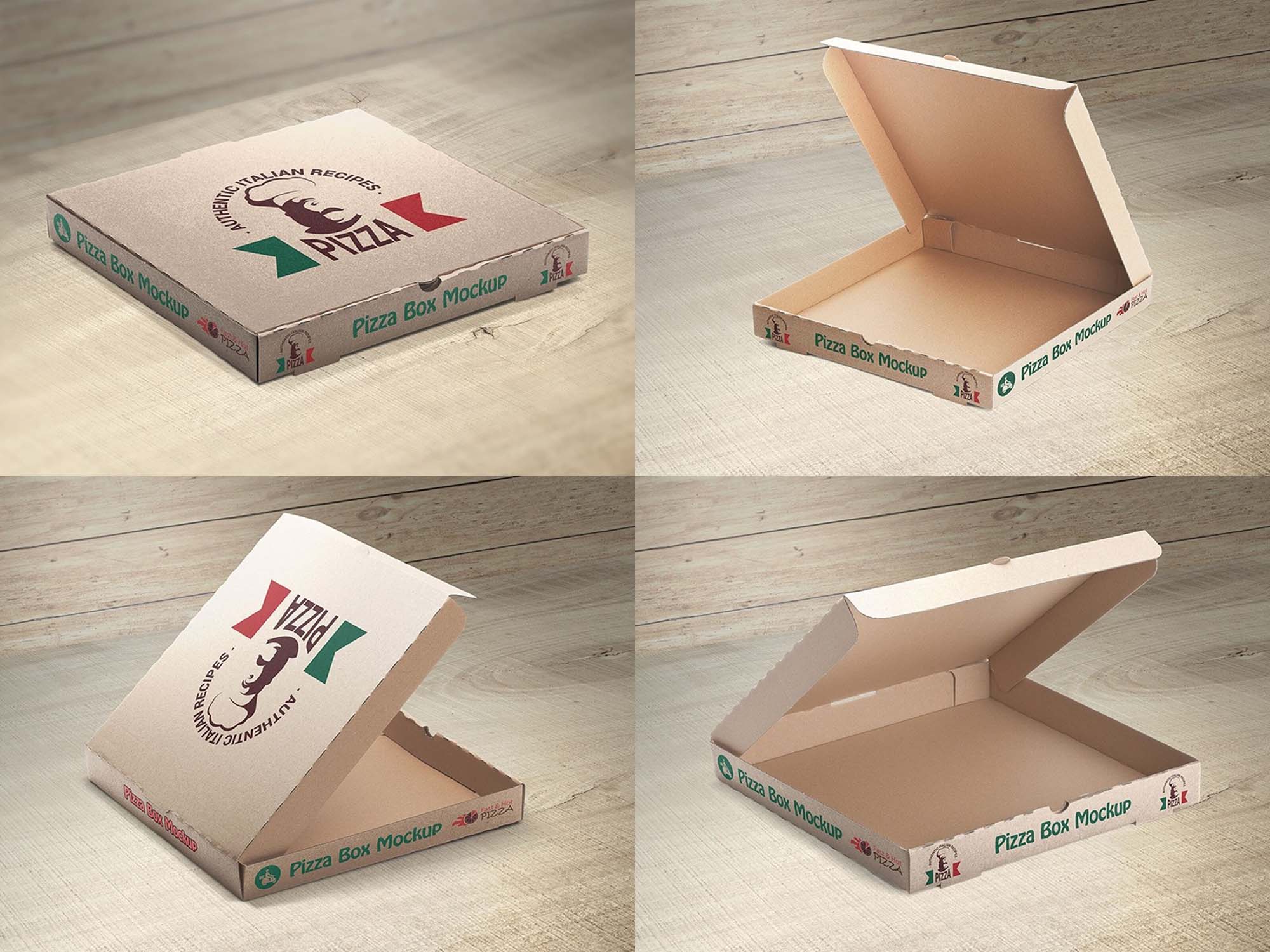 Download New Pizza Box PSD Mockup (Free) by Vectogravic