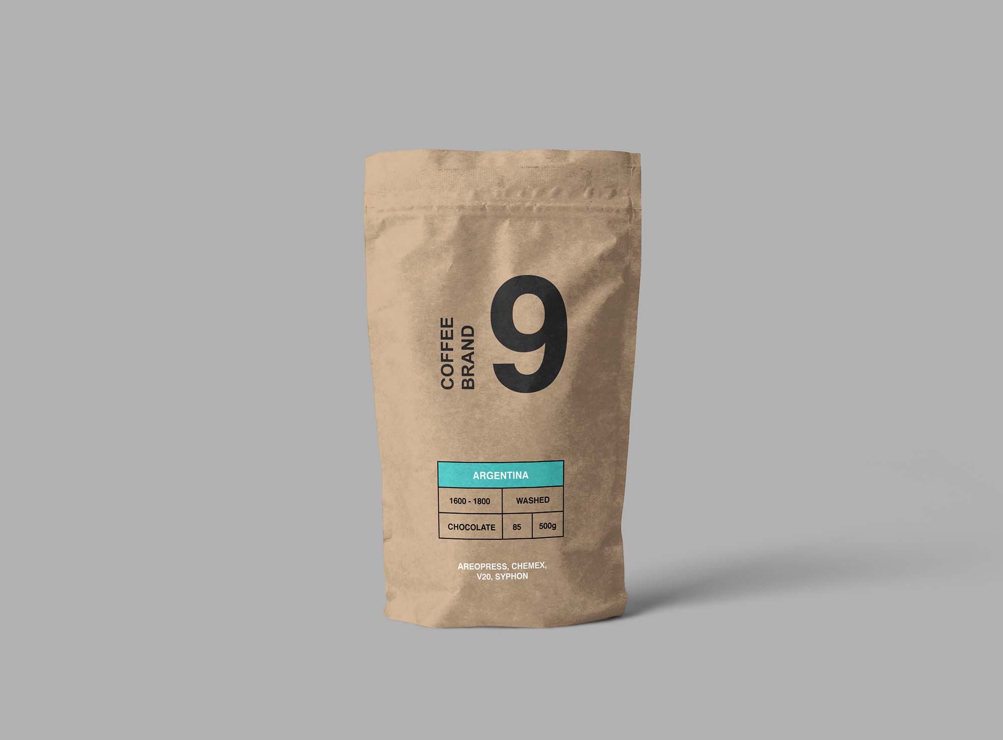 Download Kraft Paper Coffee Pouch PSD Mockup (Free) by Graphic Pear