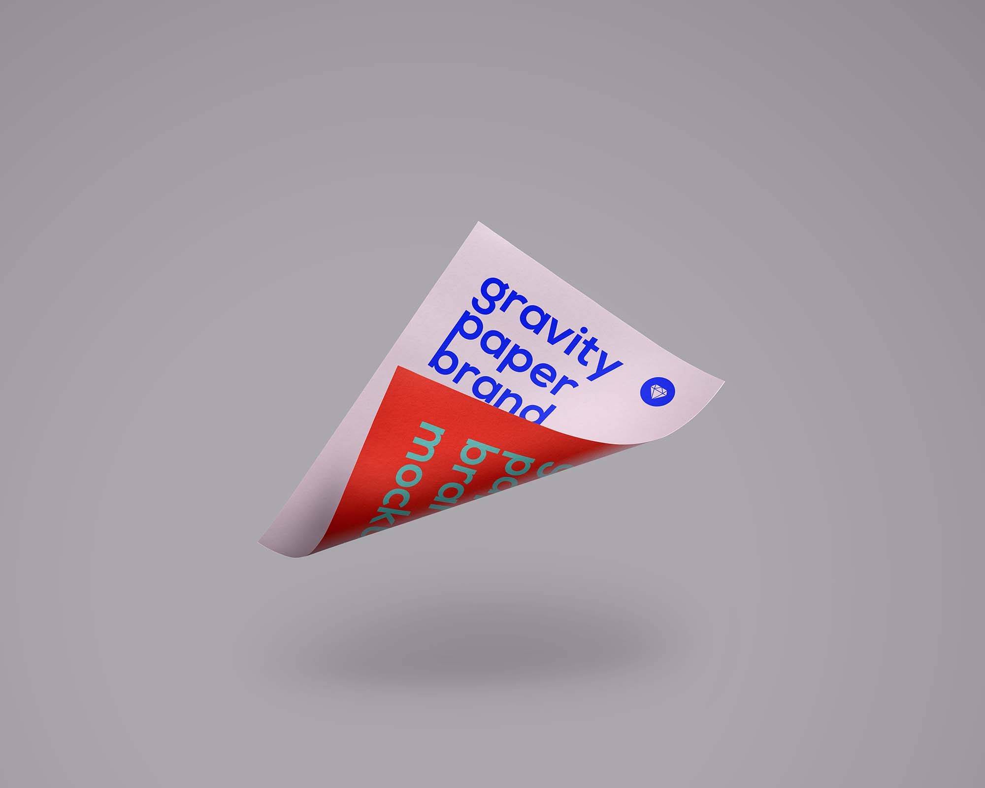 Curl Gravity Paper Mockup