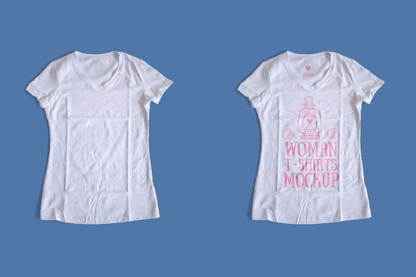 Cool Woman T-shirt Mockup