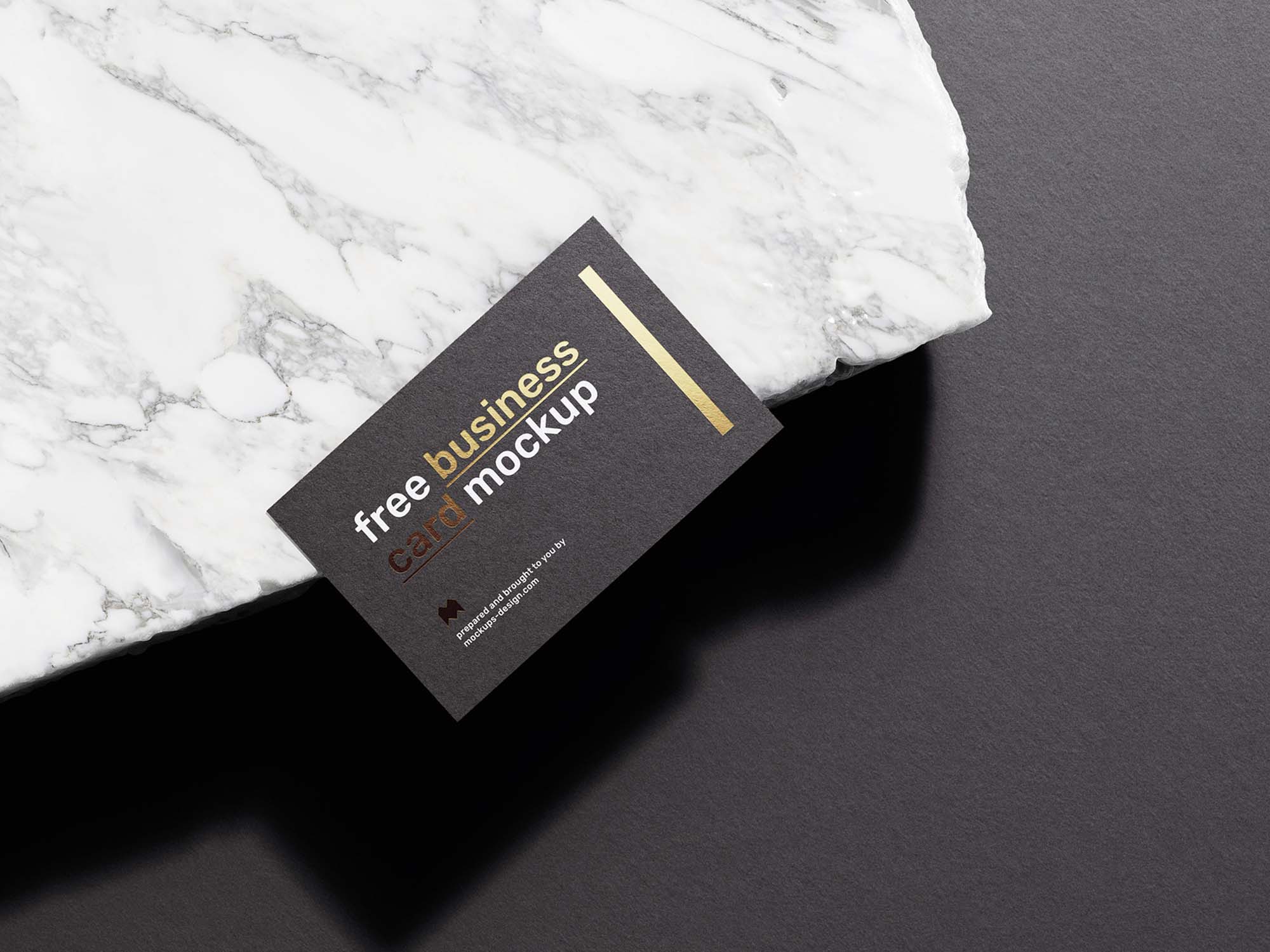 Business Card on Marble Mockup