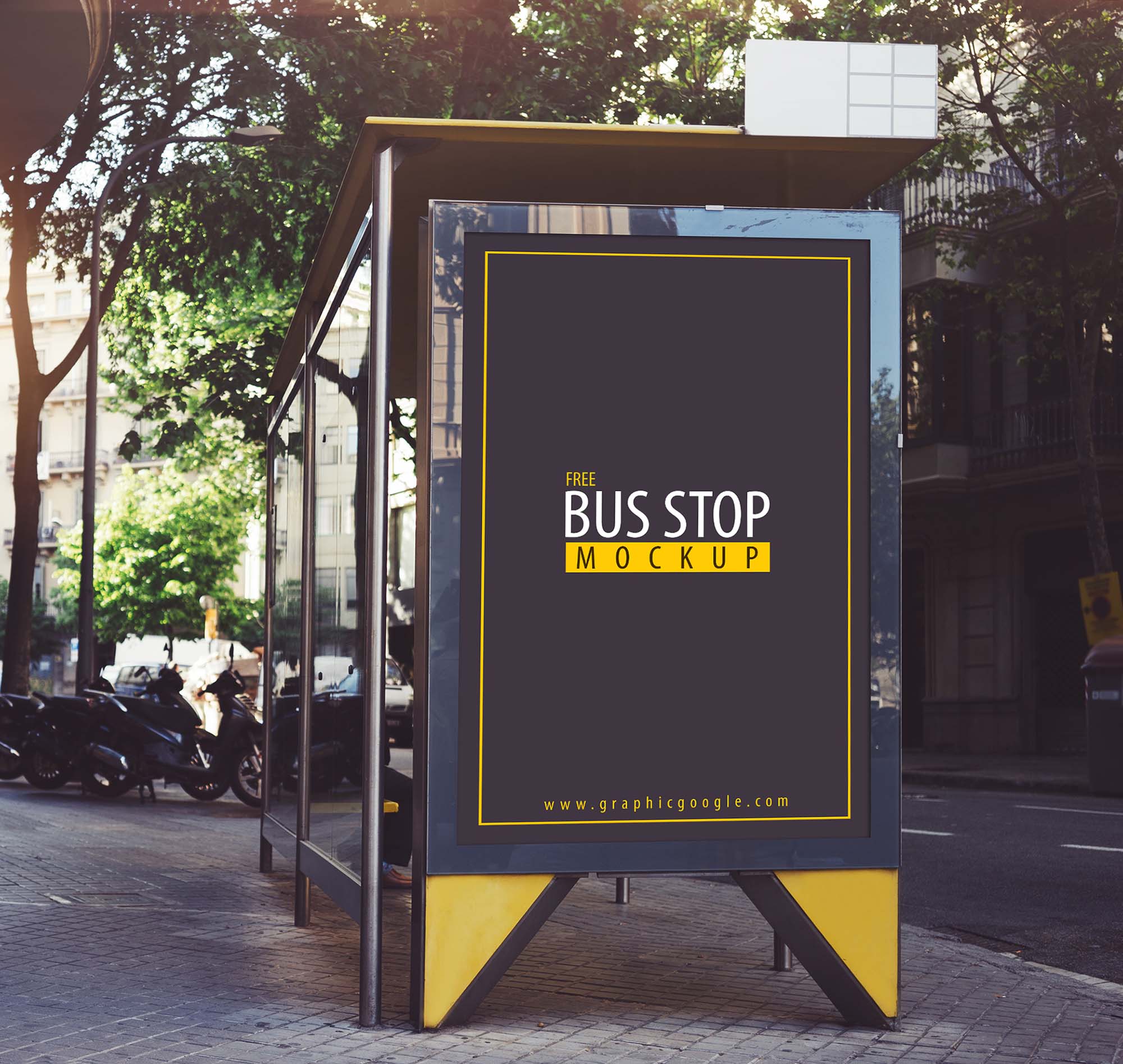 Urban Bus Stop Mockup