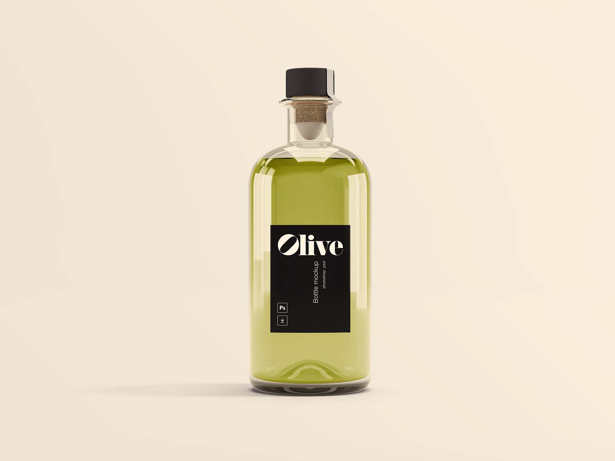 Classic Olive Oil Bottle Mockup