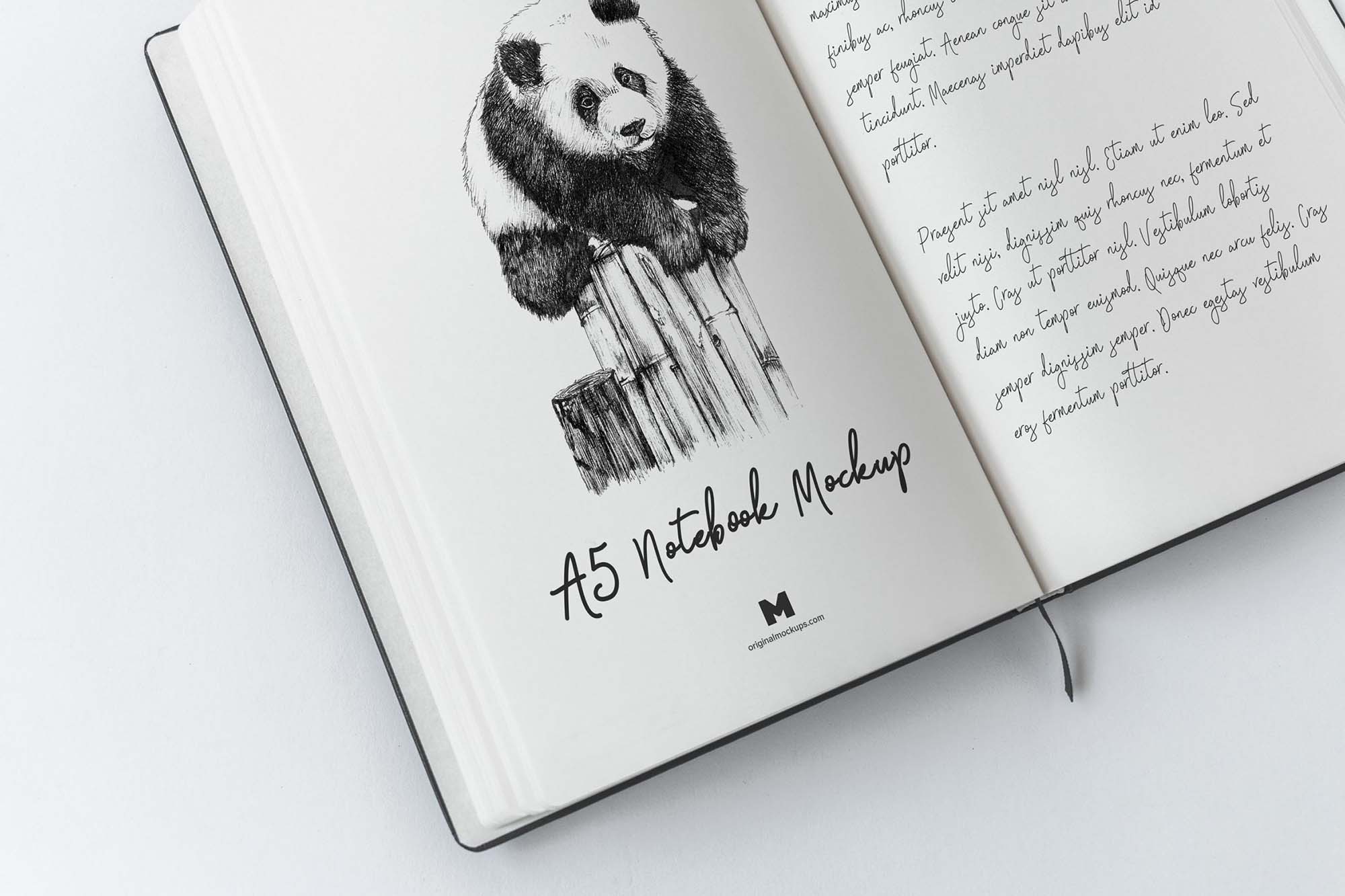 Hardcover Notebook A5 Mockup