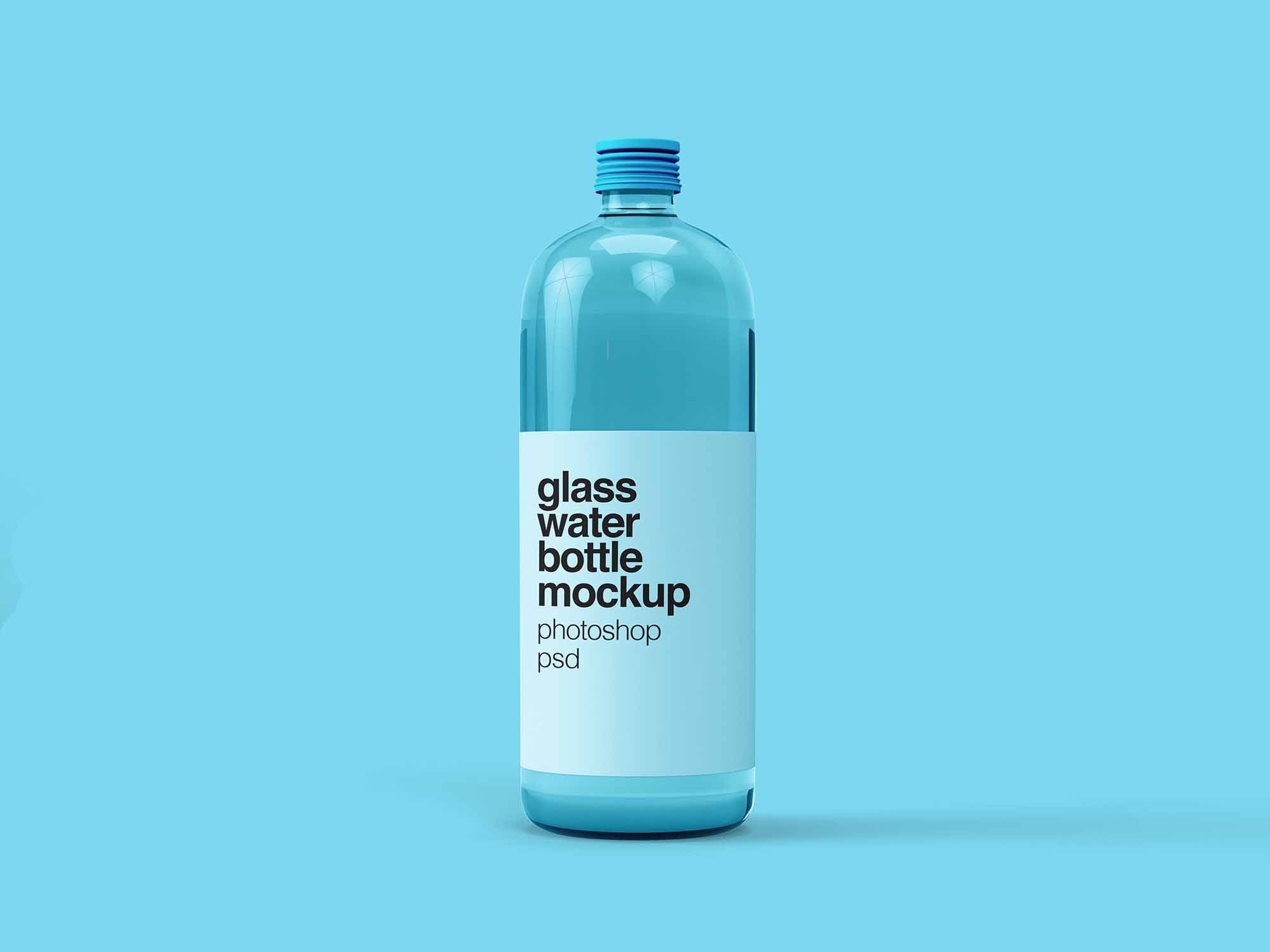 Ordinary Glass Water Bottle Mockup
