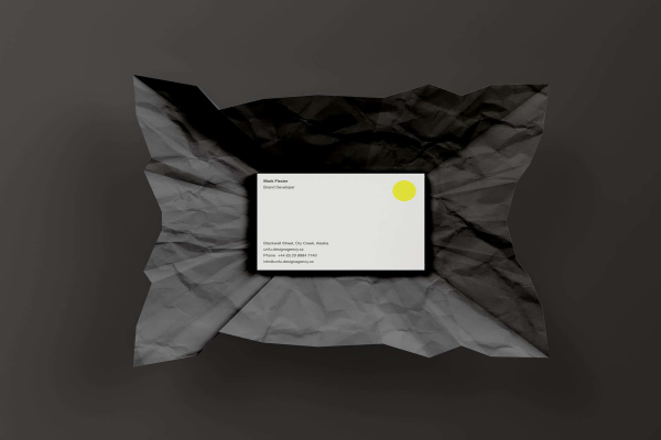 New Wrapped Business Card Mockup