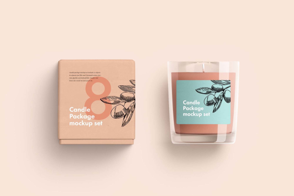 Best Candles Package Mockup