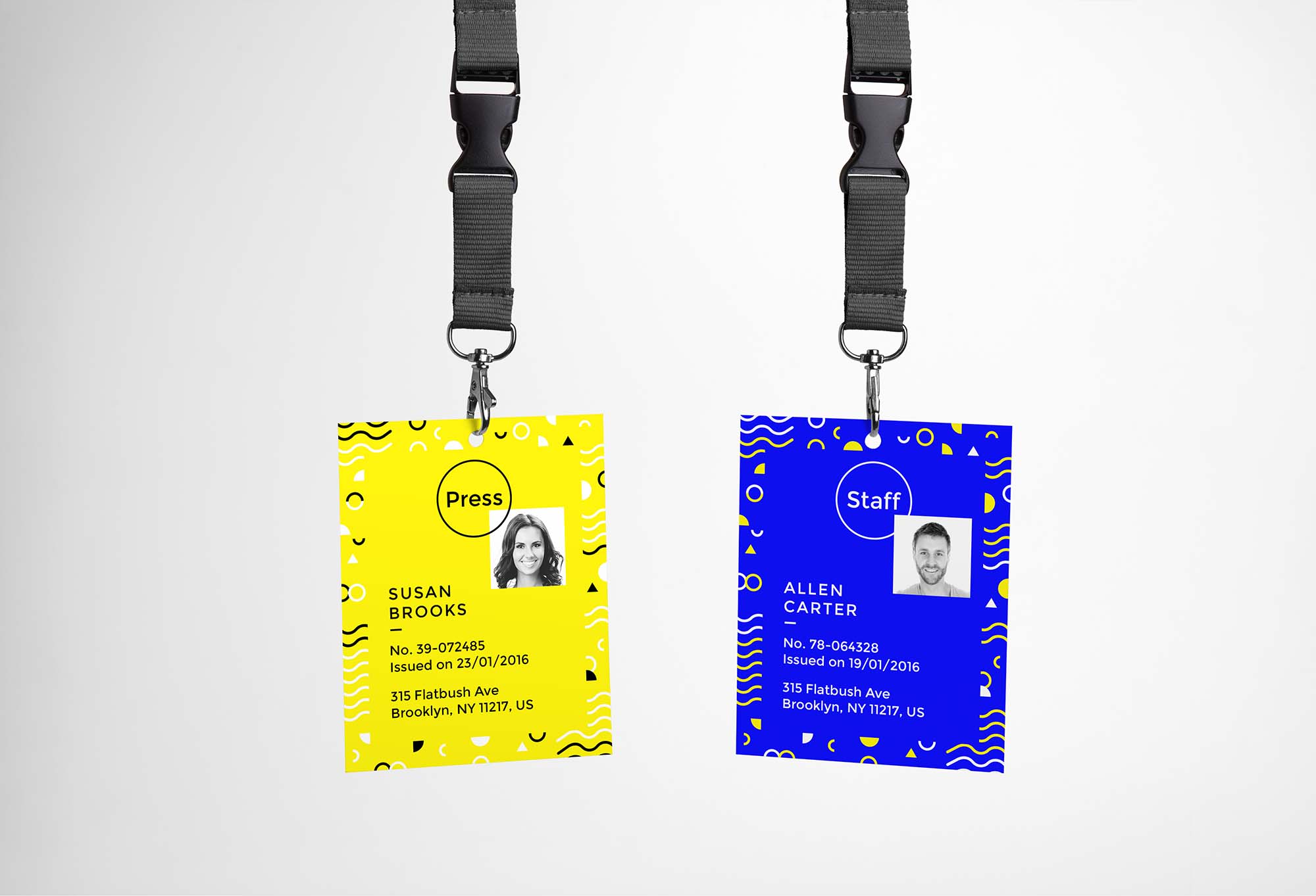 Hanging ID Card Mockup