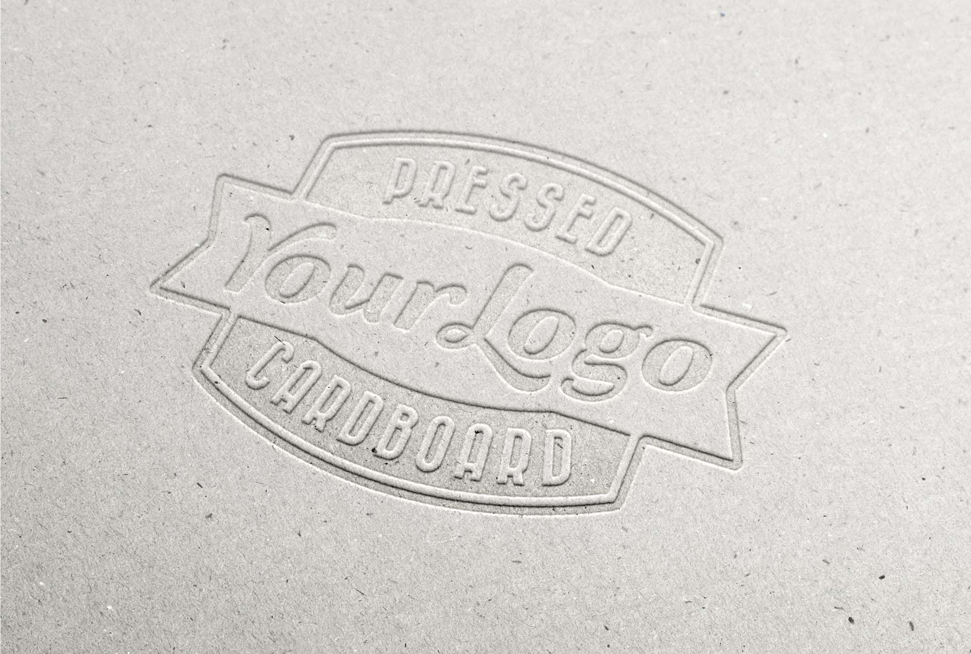 New Pressed Cardboard Logo Mockup