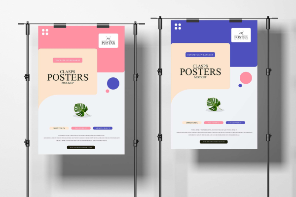 Clasps Posters Mockup