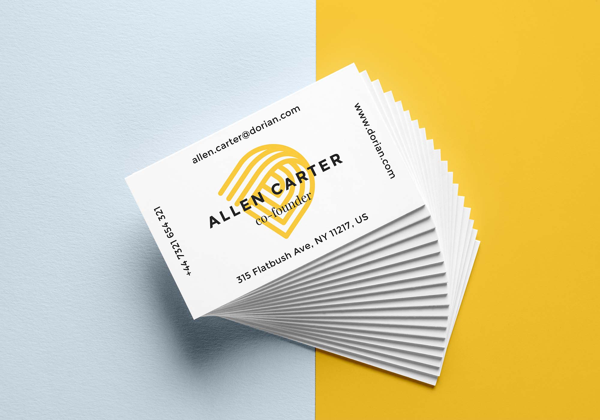 New Realistic Business Card Mockup