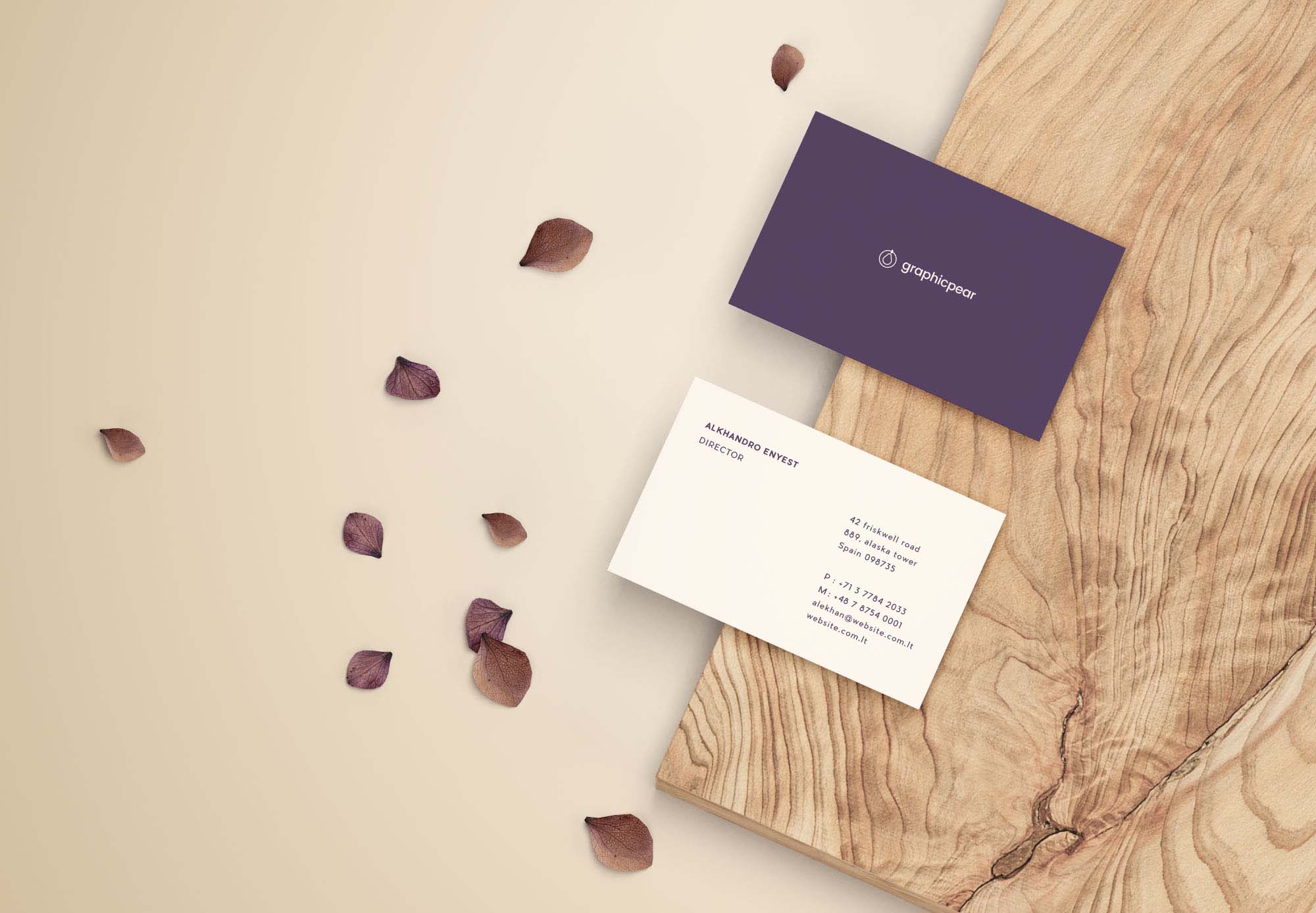 New Front and Back Business Card Mockup