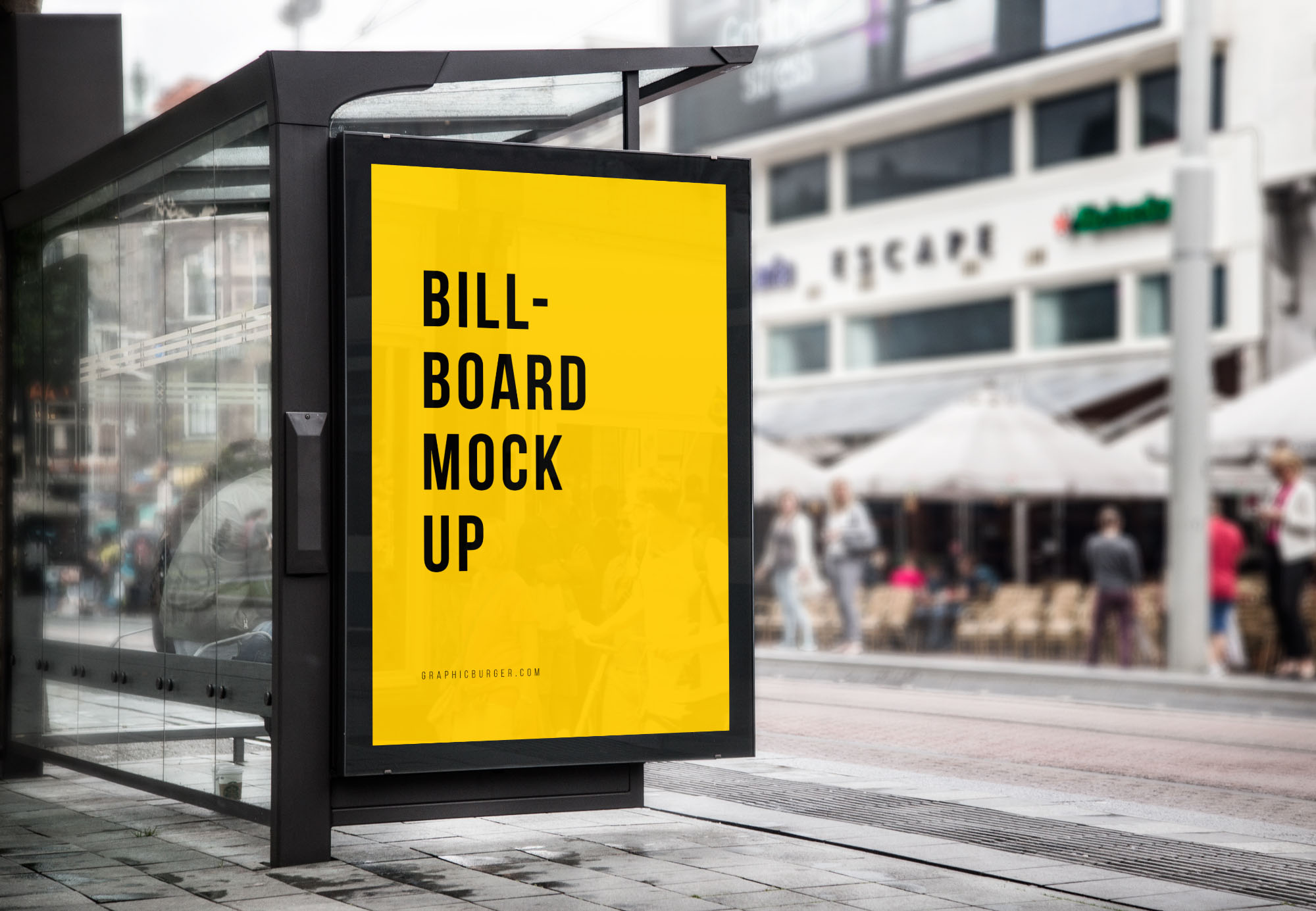 Bus Stop Billboard Mockup