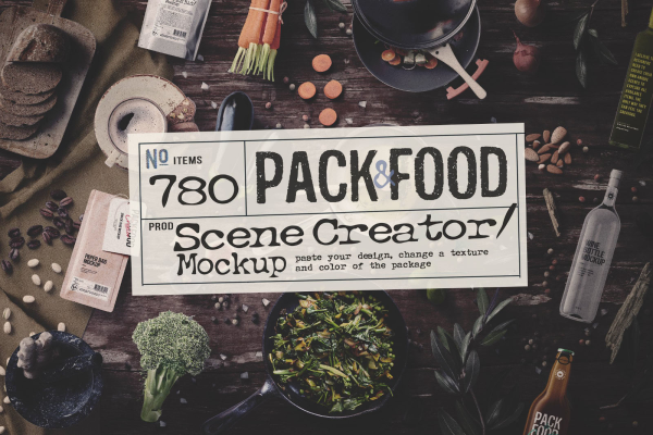 Food Packaging Scene Creator Mockup
