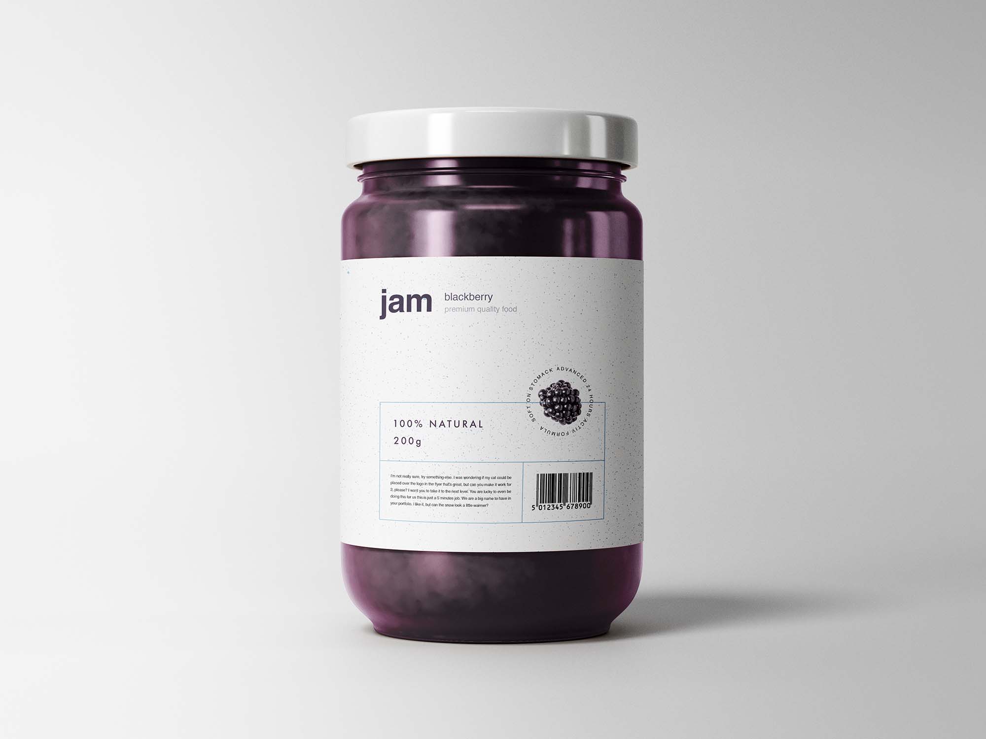 Glass Jam Jar Mockup