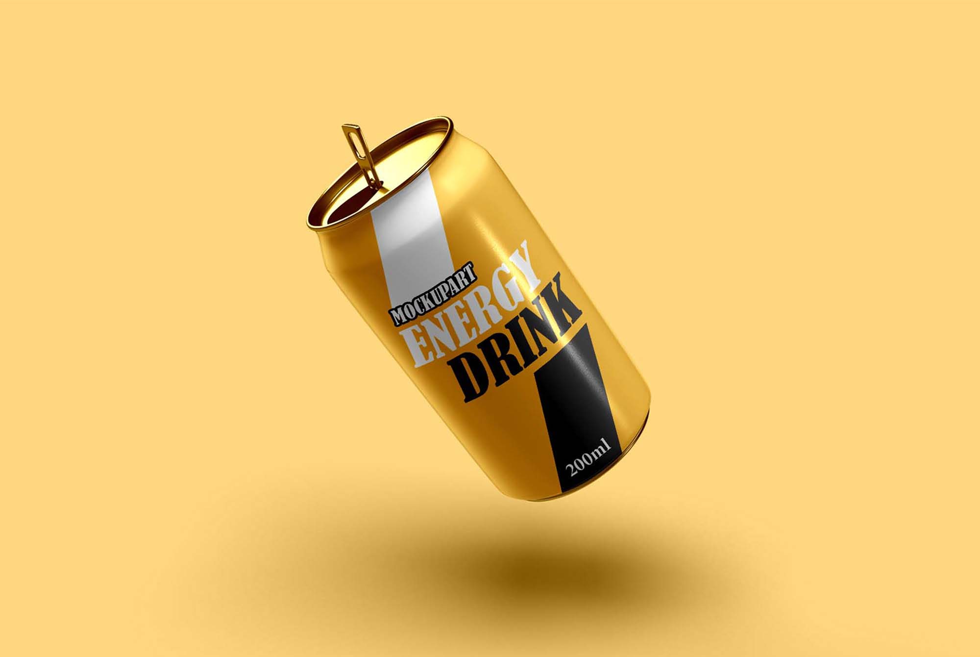 Floating Soda Can Mockup