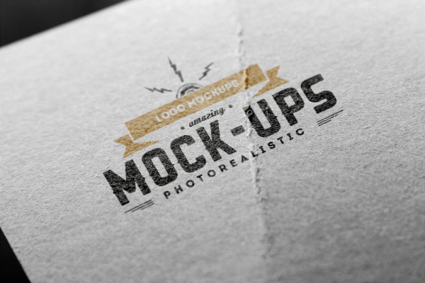 Perspective Debossed Logo Mockup