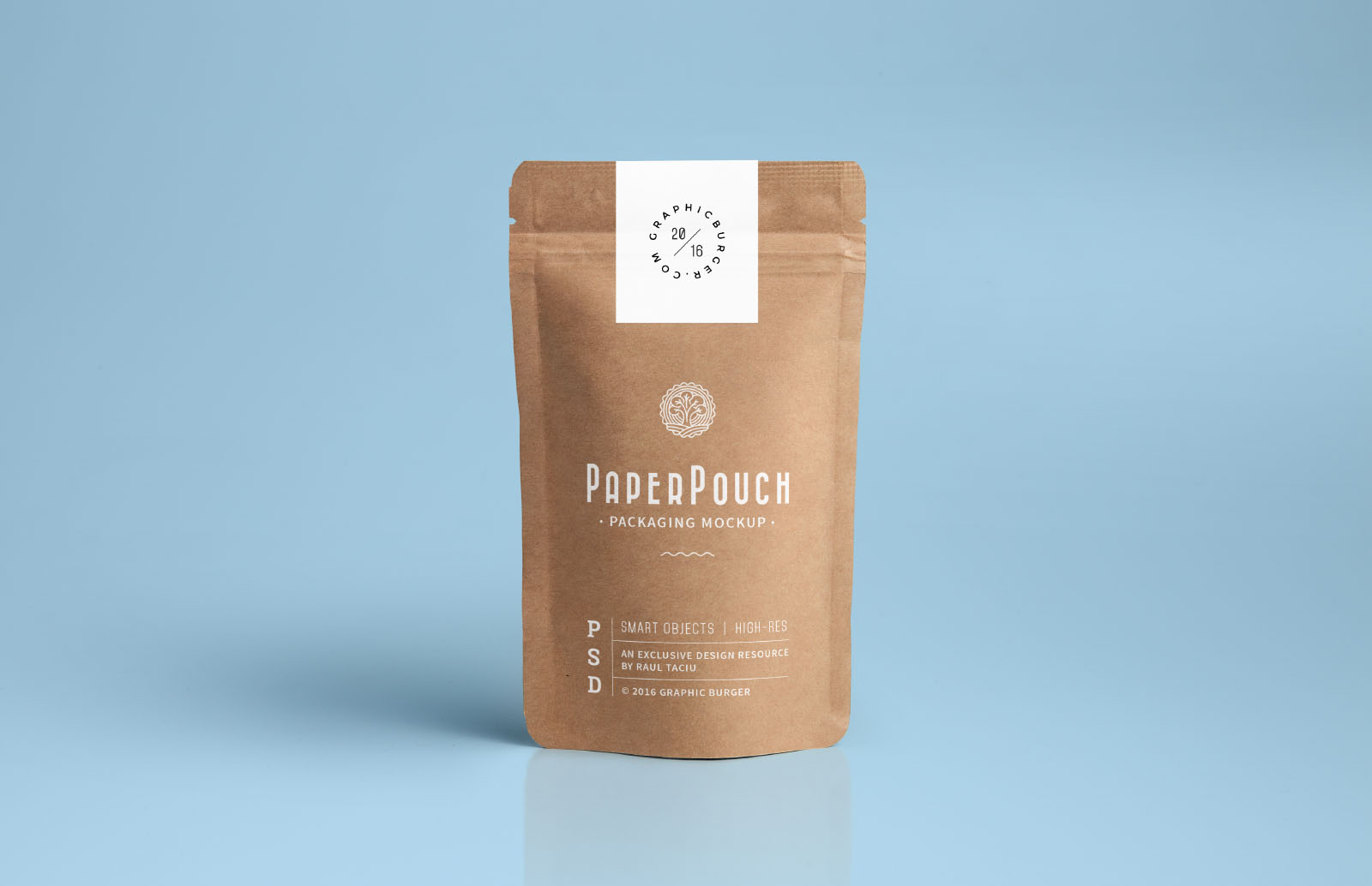 Paper Pouch Packaging Psd Mockup