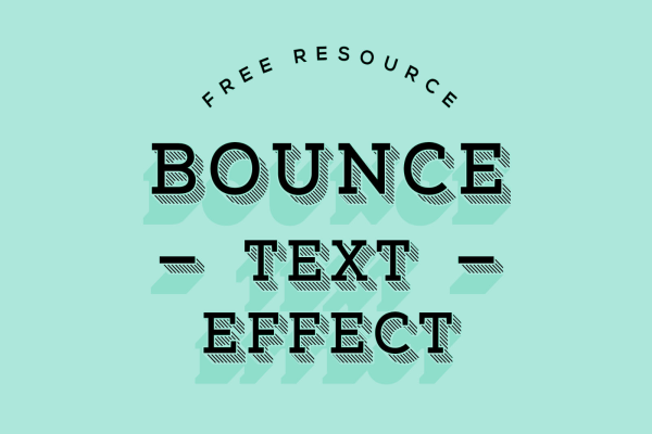 Subtle Bounce Text Effect Mockup