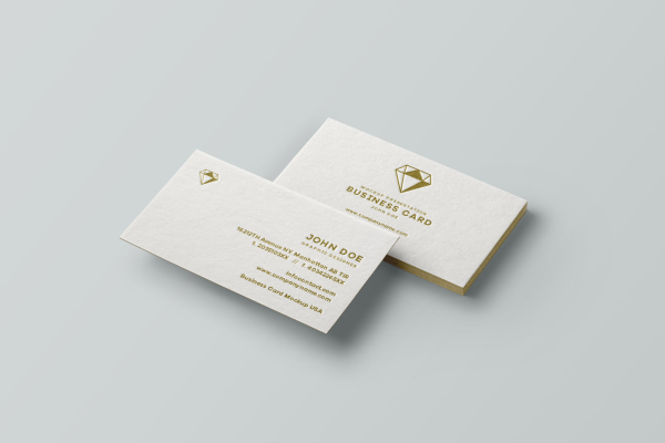 Perspective Thick Business Card Mockup