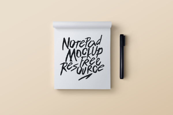 Notepad & Pen Mockup