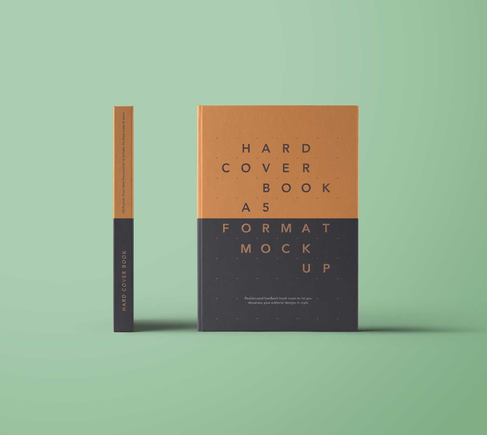 Front View Hardcover Book Mockup