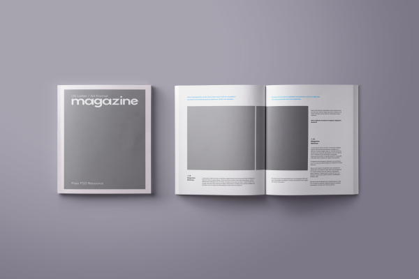 A4 and US Letter Magazine Mockup