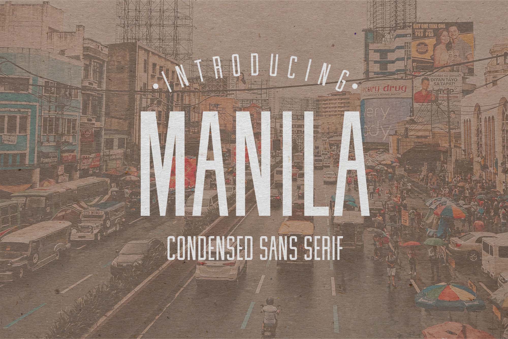 Manila Condensed Typeface