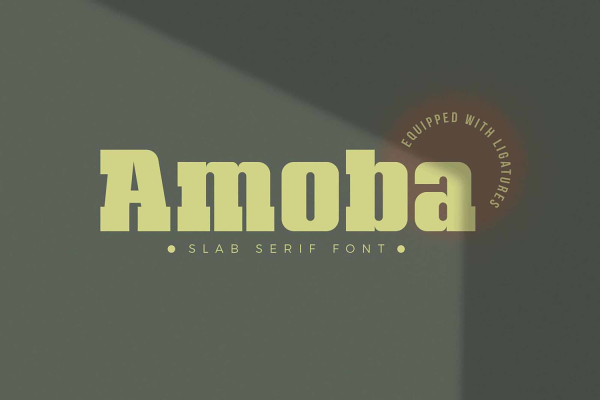 Amoba Slab Serif Font