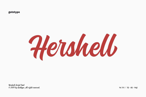 Branding Hershell Script Font
