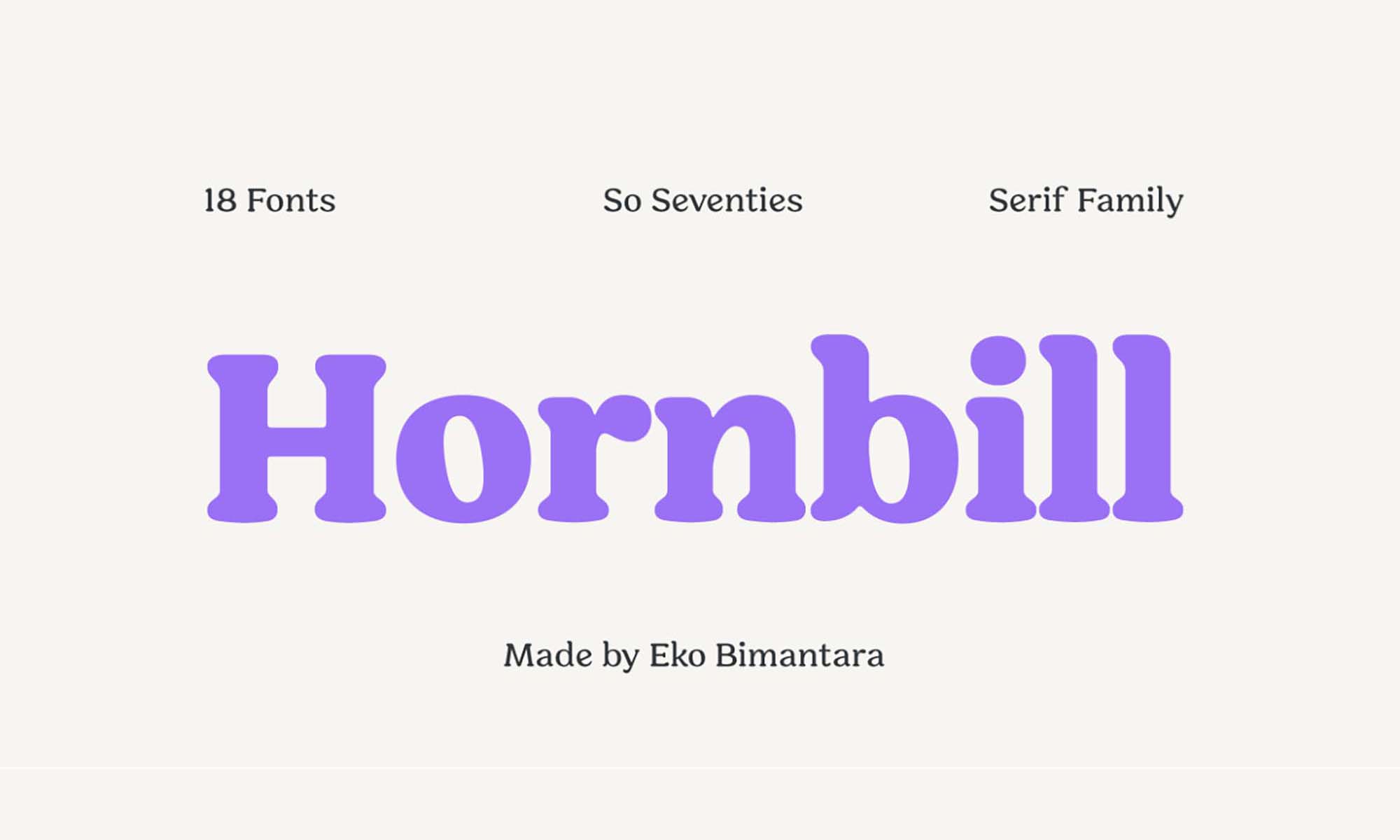 Branding Hornbill Font Family