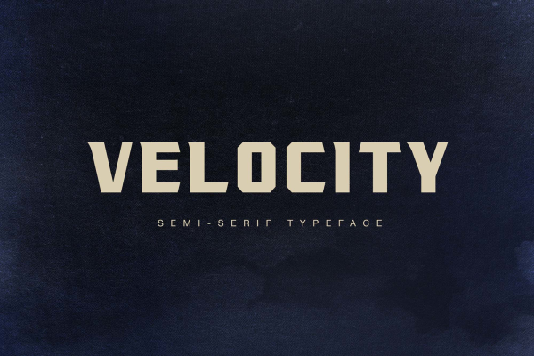 Velocity Semi Serif Typeface Font