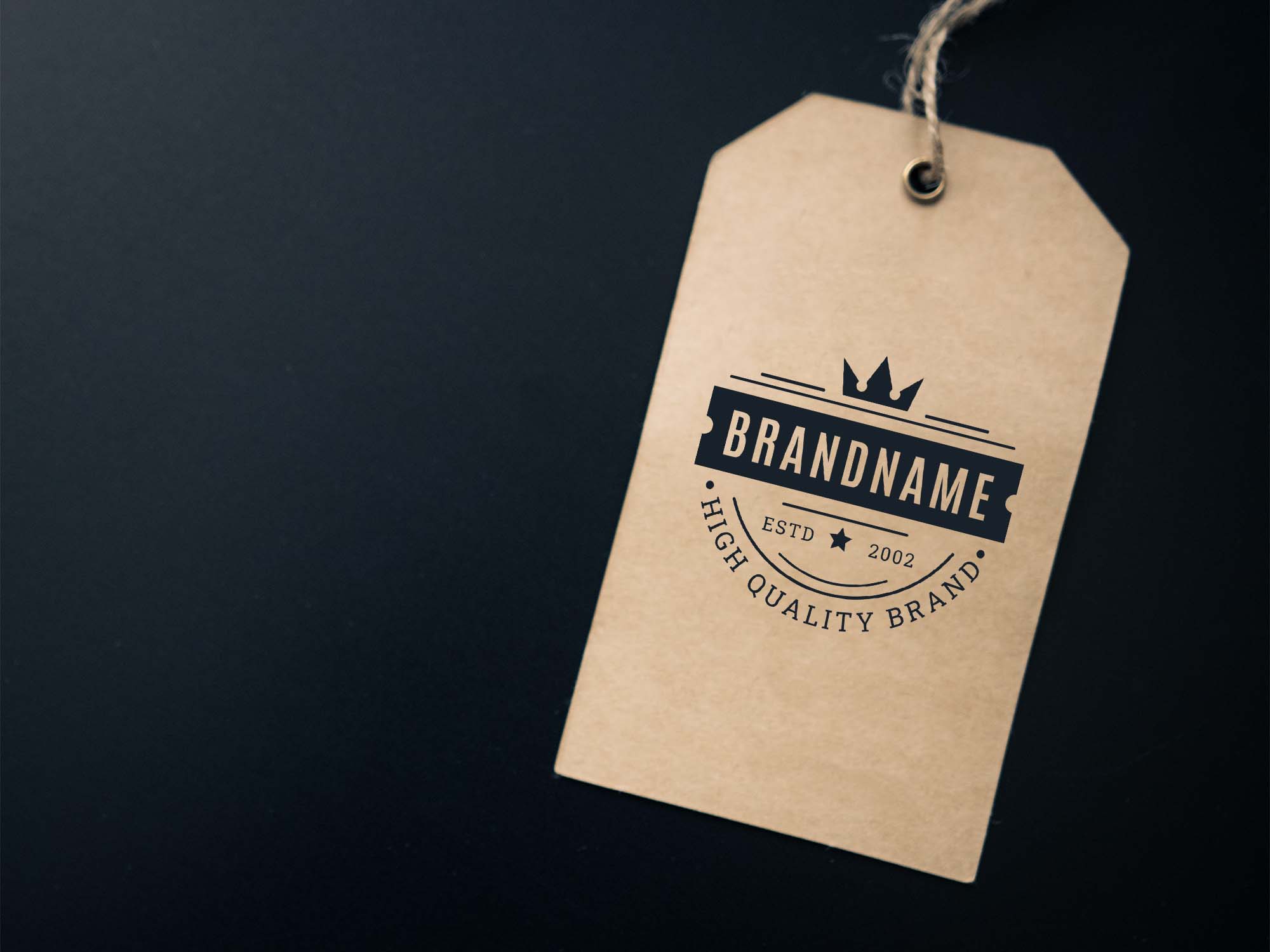 Handmade Tag Logo Mockup