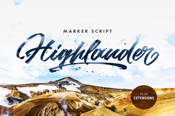Highlander Marker Script Font