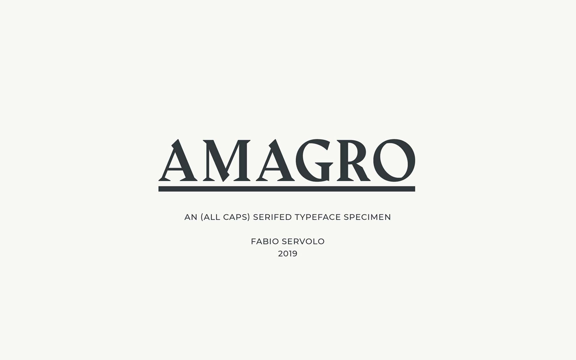 Unique Amagro Typeface