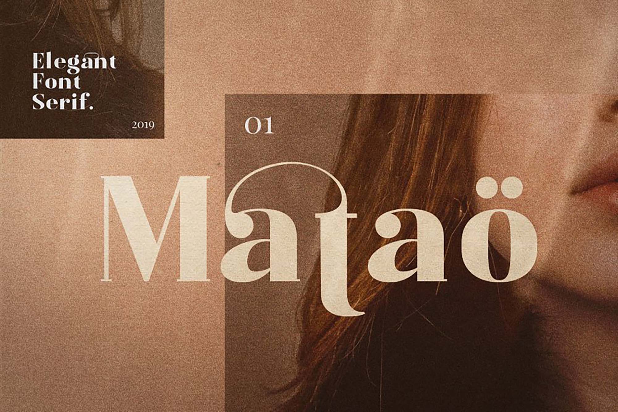 Mataö Stylish Serif Font