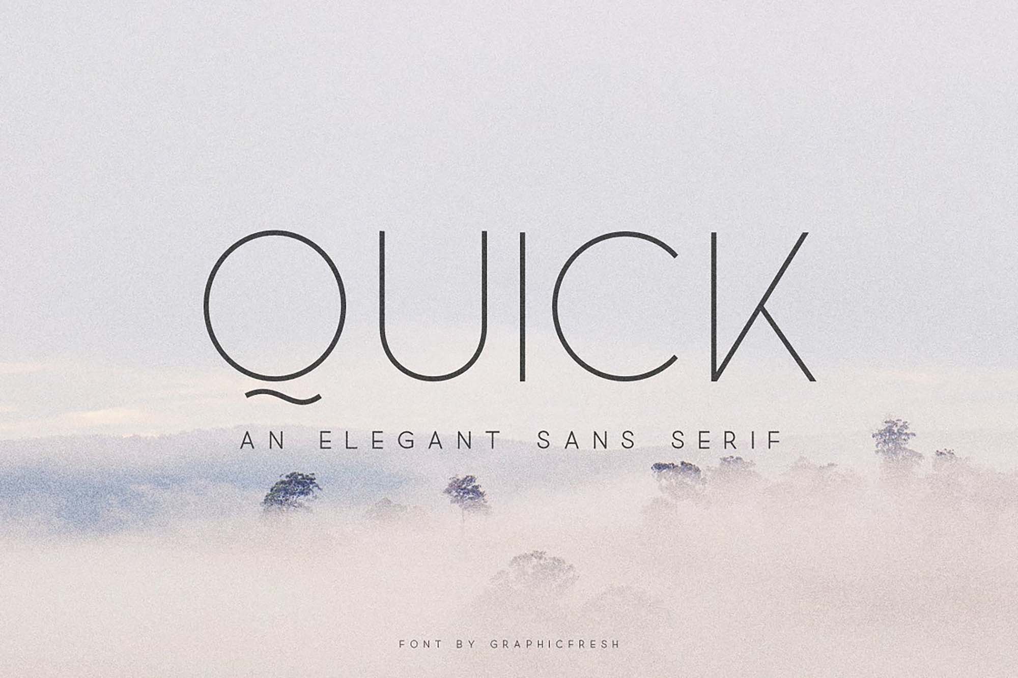 Quick Elegant Sans Serif Font