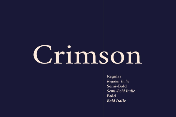 Crimson Serif Typeface