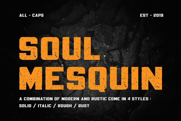 Mesquin Uppercase Display Typeface Font
