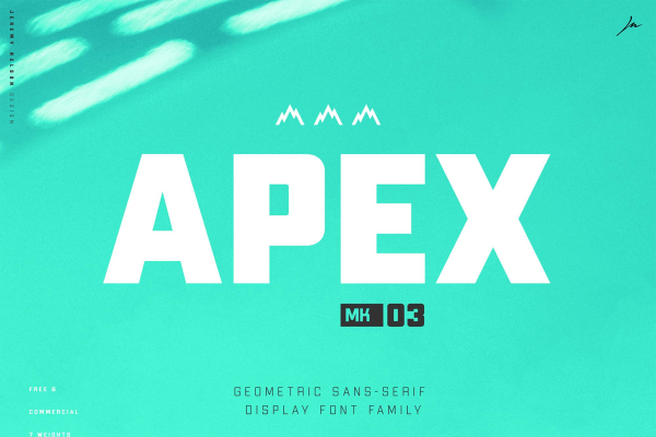 Apex MK3 Display Typeface Font
