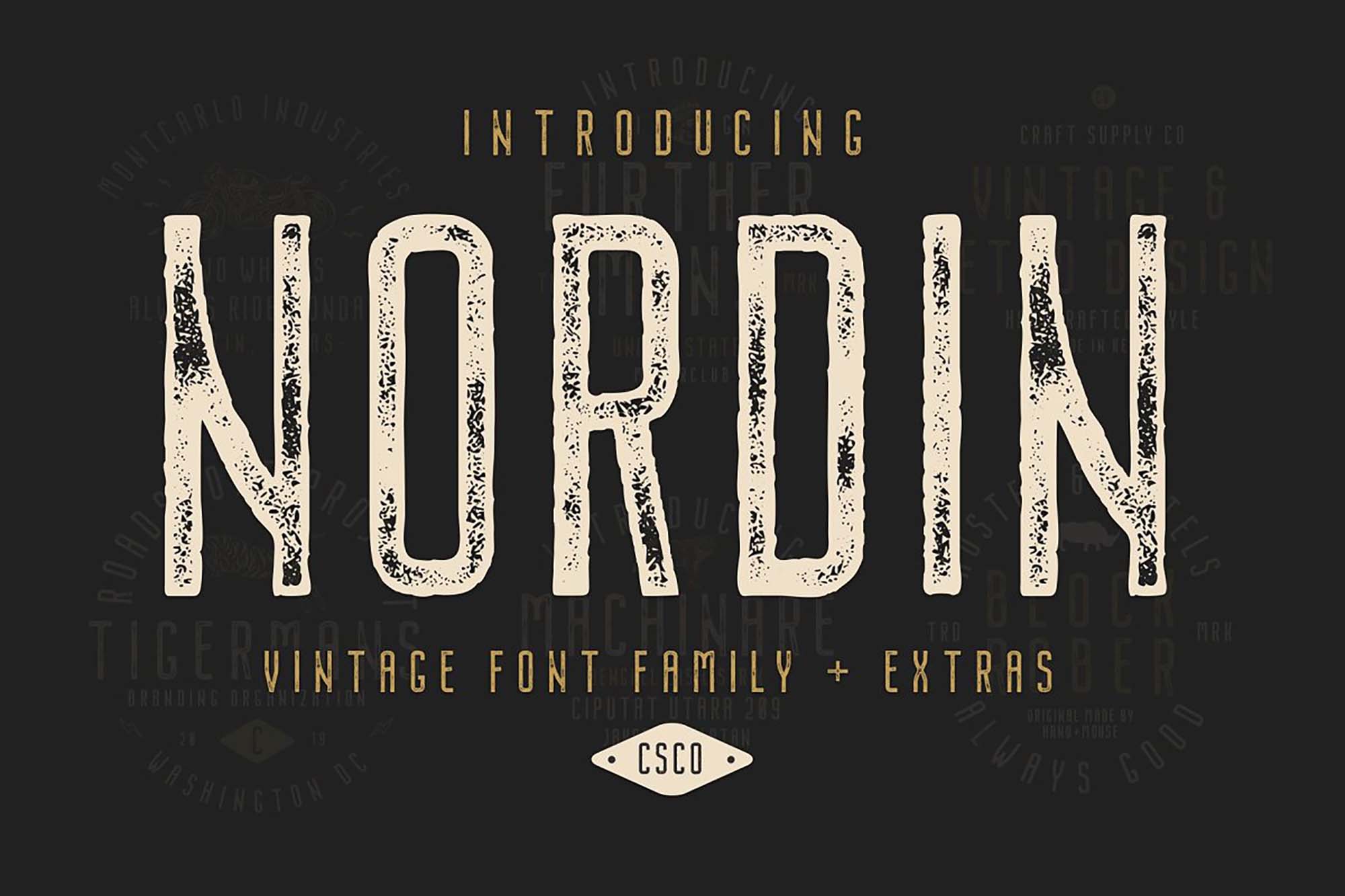 Nordin Vintage Font Family