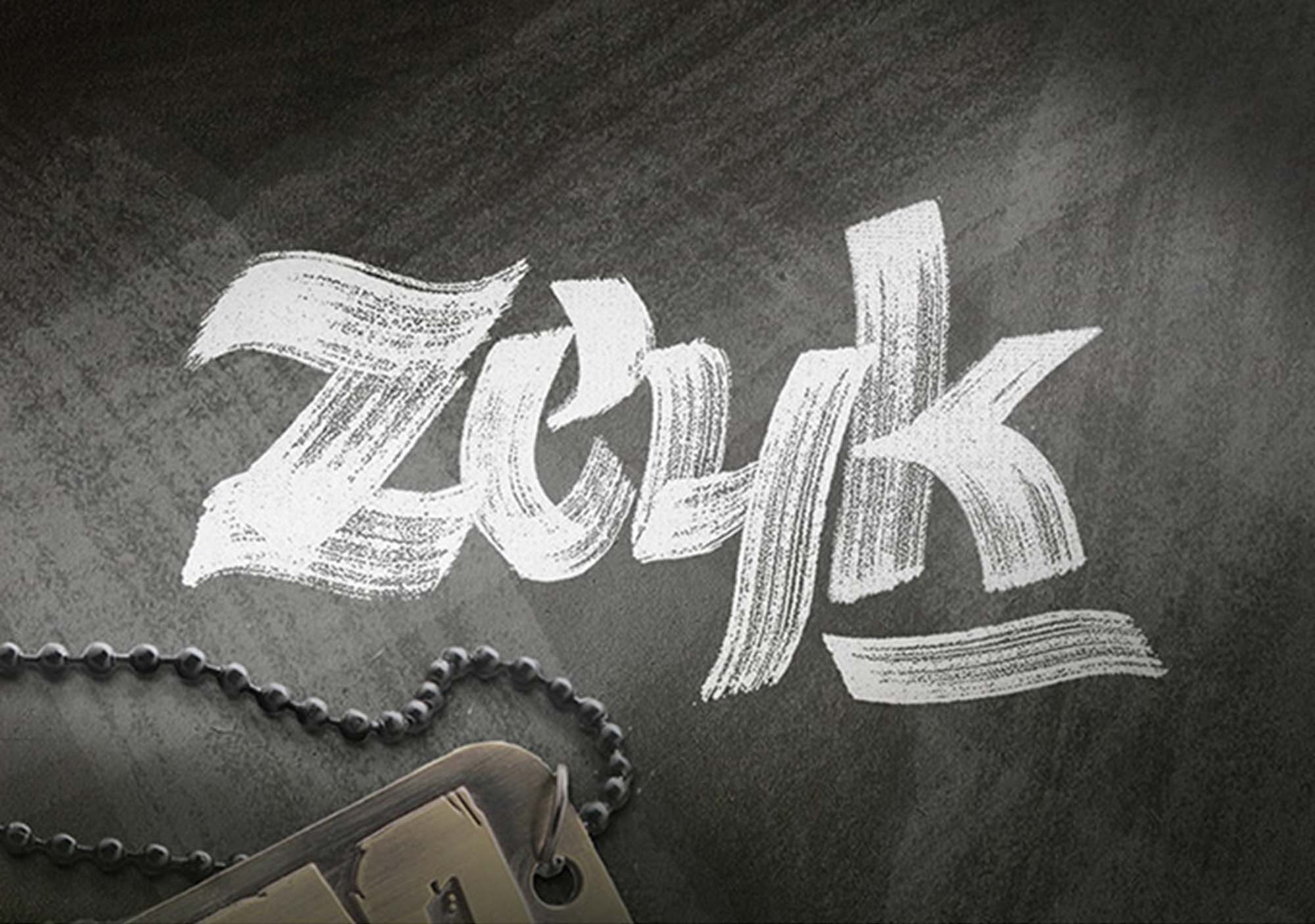 Zeyk Brush Typeface Font