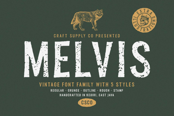 Melvis Vintage Font Family
