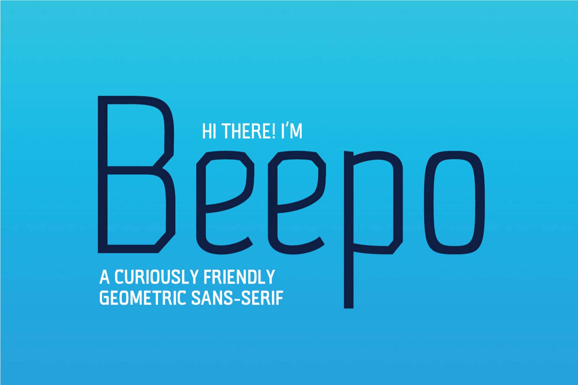 Beepo Geometric Sans Serif Font